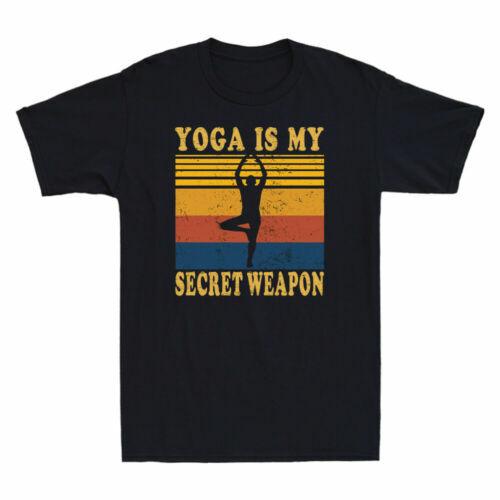 Yoga Is My Secret Weapon Funny Yoga Lover Gift Humor Saying Vintage Men T-Shirt M