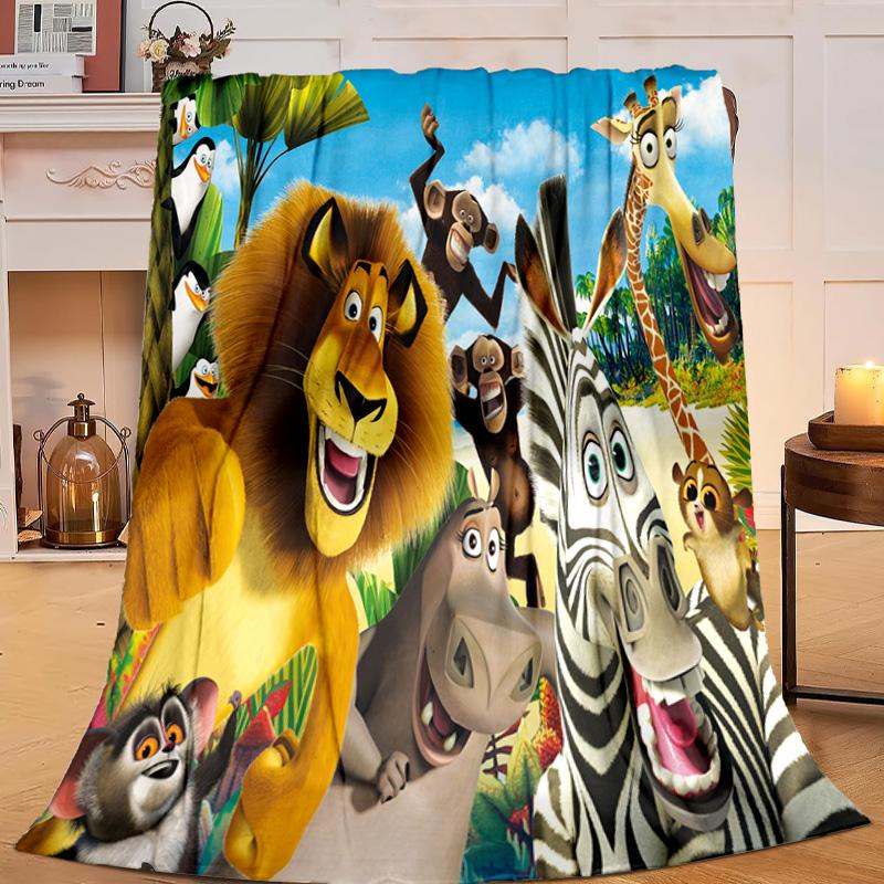 1PC Penguins Dventure Flannel Blanket Gift, Suitable for Both Men And Women, Soft Ideal for Beds And Sofa, Birthday Or Christmas Gift