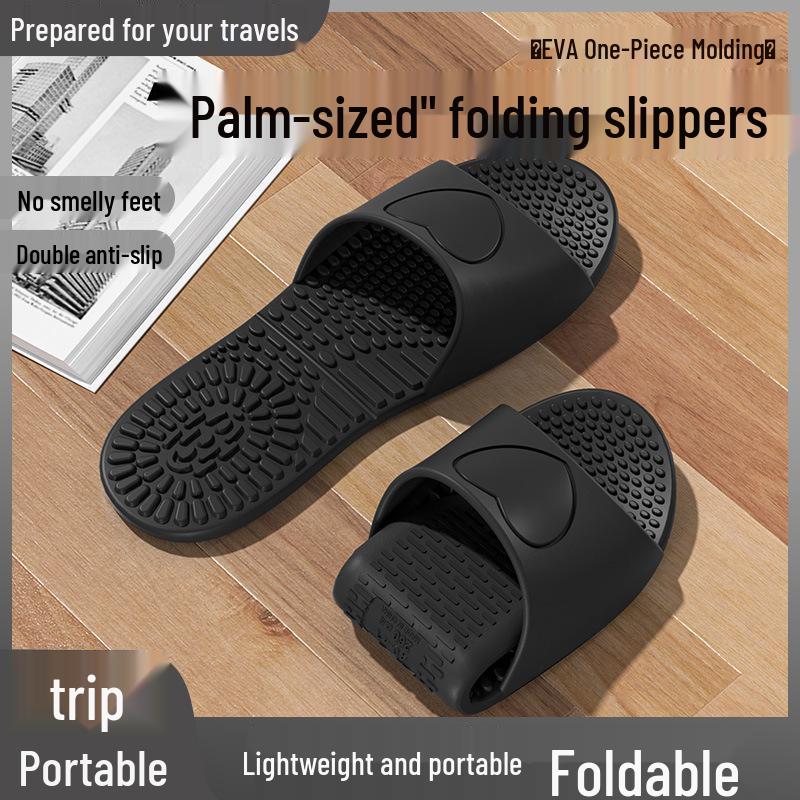 Unisex Portable Folding Non-Slip Travel Slippers for Beach, Bathroom, and Business Trips