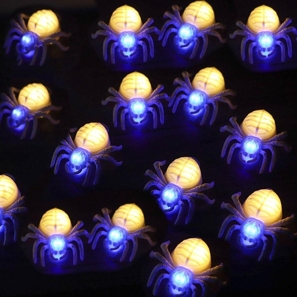 Waterproof Halloween Glowing Spiders Light Realistic LED Spiders Light  Ghost Festival
