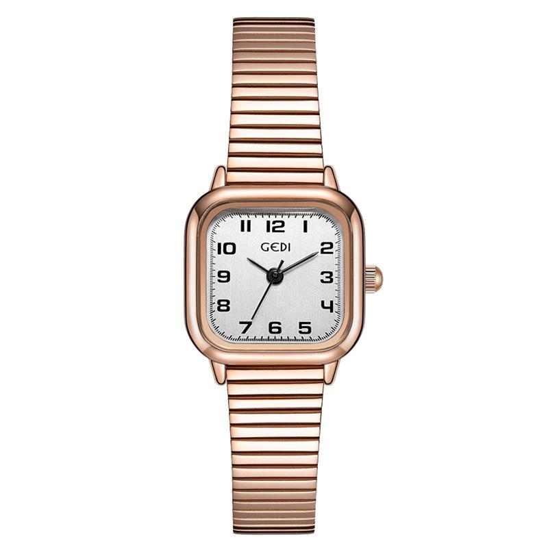 Simple Small Sugar Cube Women'S Watch, High-End Wheat Ear Belt, Medieval Watch Women'S Waterproof Stainless Steel Quartz Watch