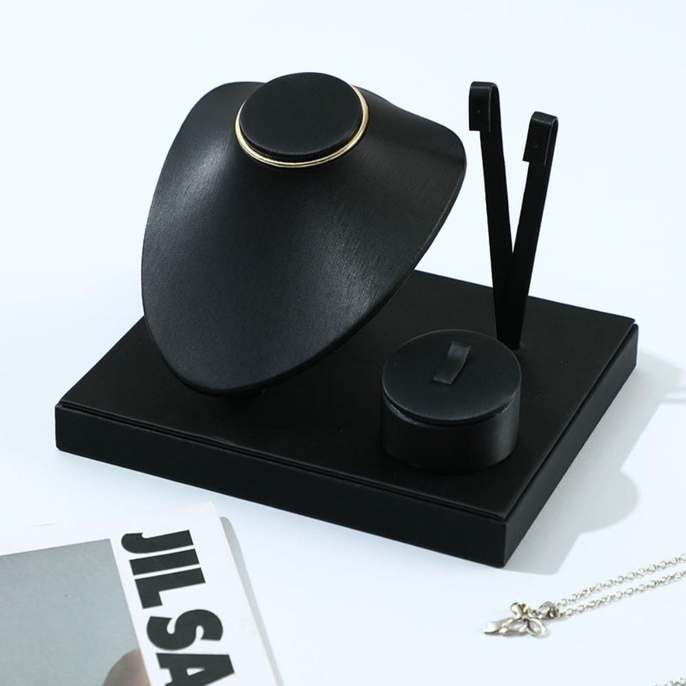 Multi-purpose Necklace Display Storage Stand Fashion Jewelry Tray with Partitioned  Boutique Store