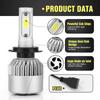 2ks Auto LED světlomet H4 H7 H1 H3 9005 9006 H11 COB LED čip 8000 Lumen Konverzní sada žárovek 6000K Bílá 12V