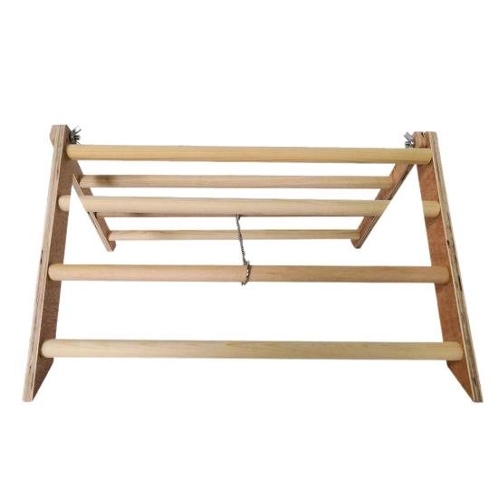 Snadno instalovatelné bidlo pro papouška, užitečný kreativní protiskluzový dřevěný stojan pro domácí mazlíčky a kuřata