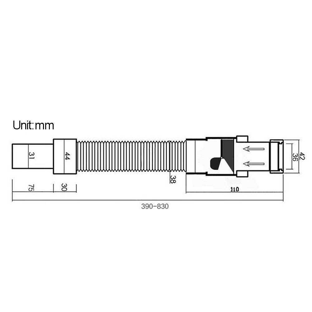 For Bathroom Bathroom Kitchen Drain Drain Pipe Siphon 32mm Head Convenient To Use Freely Bending Long Service Time