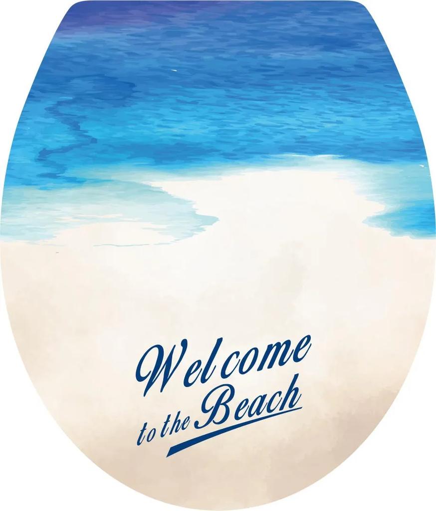 1pc Sea World Toilet Seat Sticker - Self Adhesive Bathroom Decor Home Decor Sticker 2026 Christmas