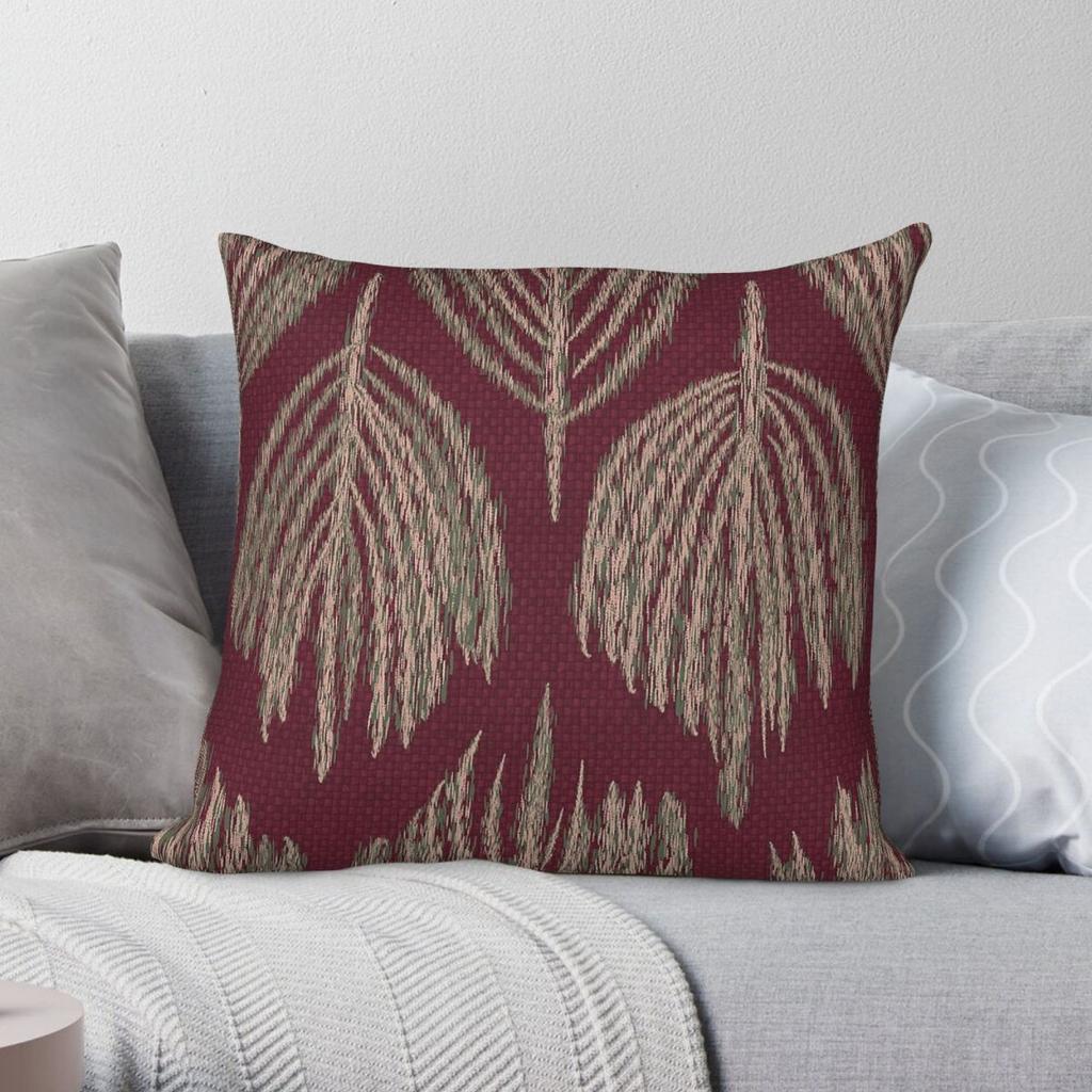 Pine Needle Ikat Rustic Grid Square Pillowcase Polyester Linen Velvet Creative Decorative Throw Pillow Case Home Cushion Cover