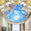 Ceiling Blue Sky Mural 3d Sky Ceiling Wallpaper For Bedroom Living Room Wallpaper Of Sky