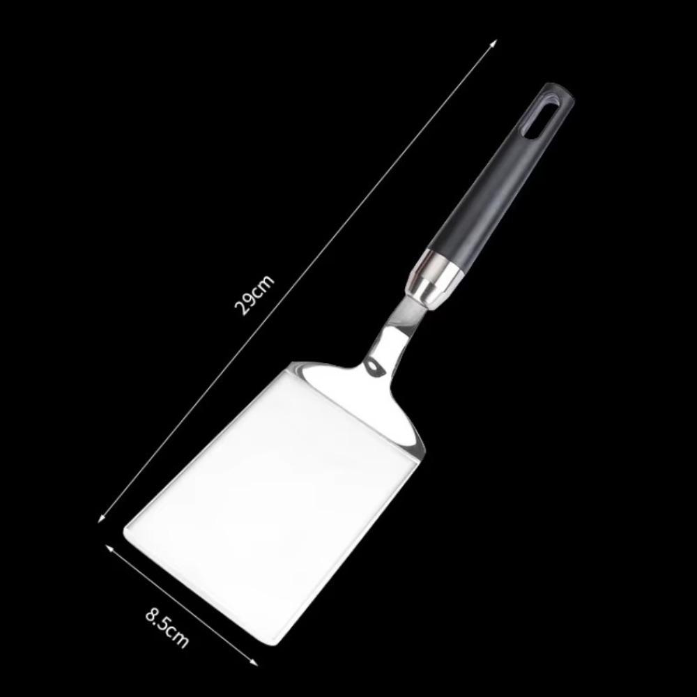Stainless Steel Steak Cooking Spatula Square Head Multipurpose Pizza Shovel Non-stick Beef Turner Scraper