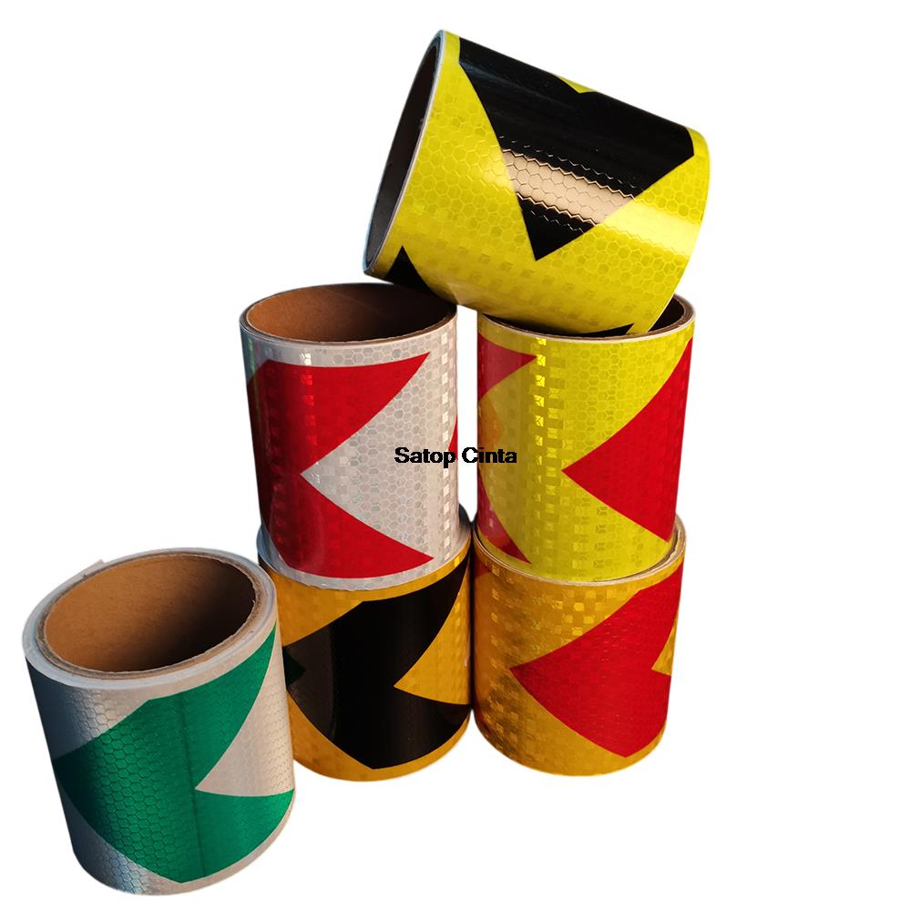 Arrow DIY 10cm*1m Reflective Adhesive Tapes Outdoor Waterproof Hazard Conspicuity Safety Warning Reflector Sticker For Car Truck