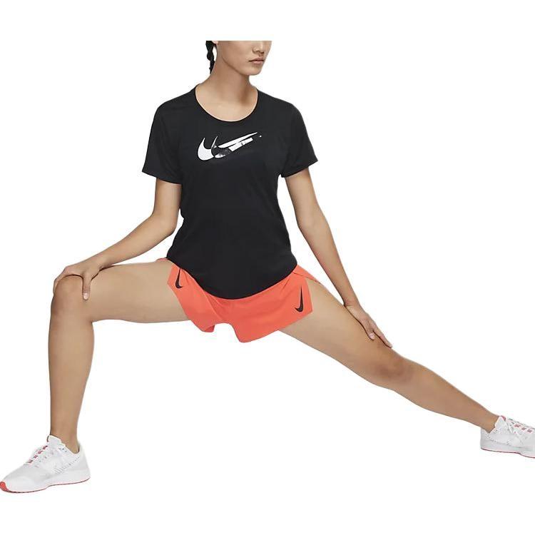 Nike Dri-FIT Swoosh Run Women's Short-Sleeve Running Top Black DD6479-010