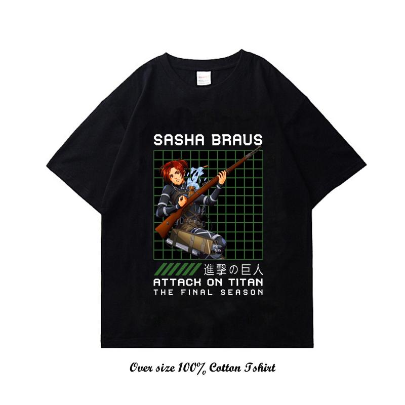 Attack On Titan Japanese Anime T-Shirts For Men And Women Printed Cotton Short Sleeve T-Shirts Oversized Fashion Unisex T-Shirts