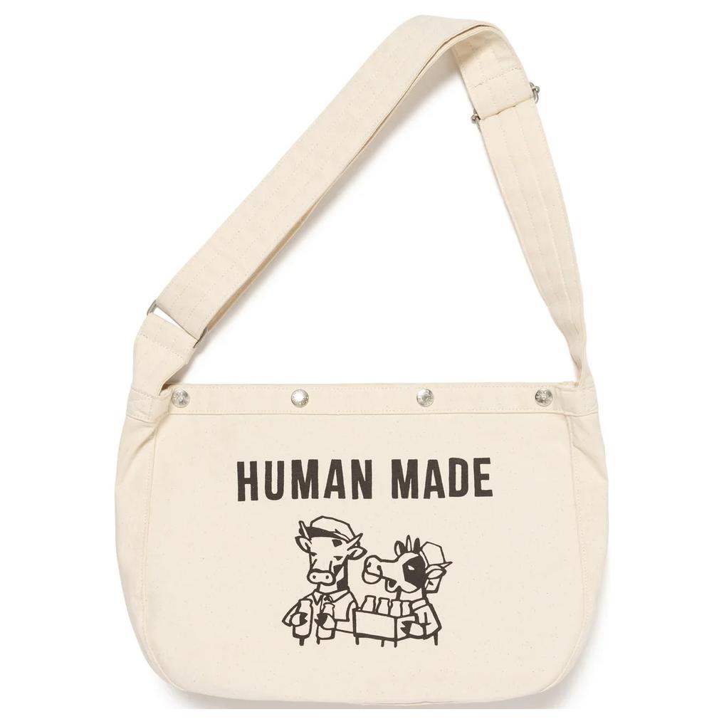 New HUMAN MADE Cotton Handbag Shoulder Bag Regular Men's White HM27GD088