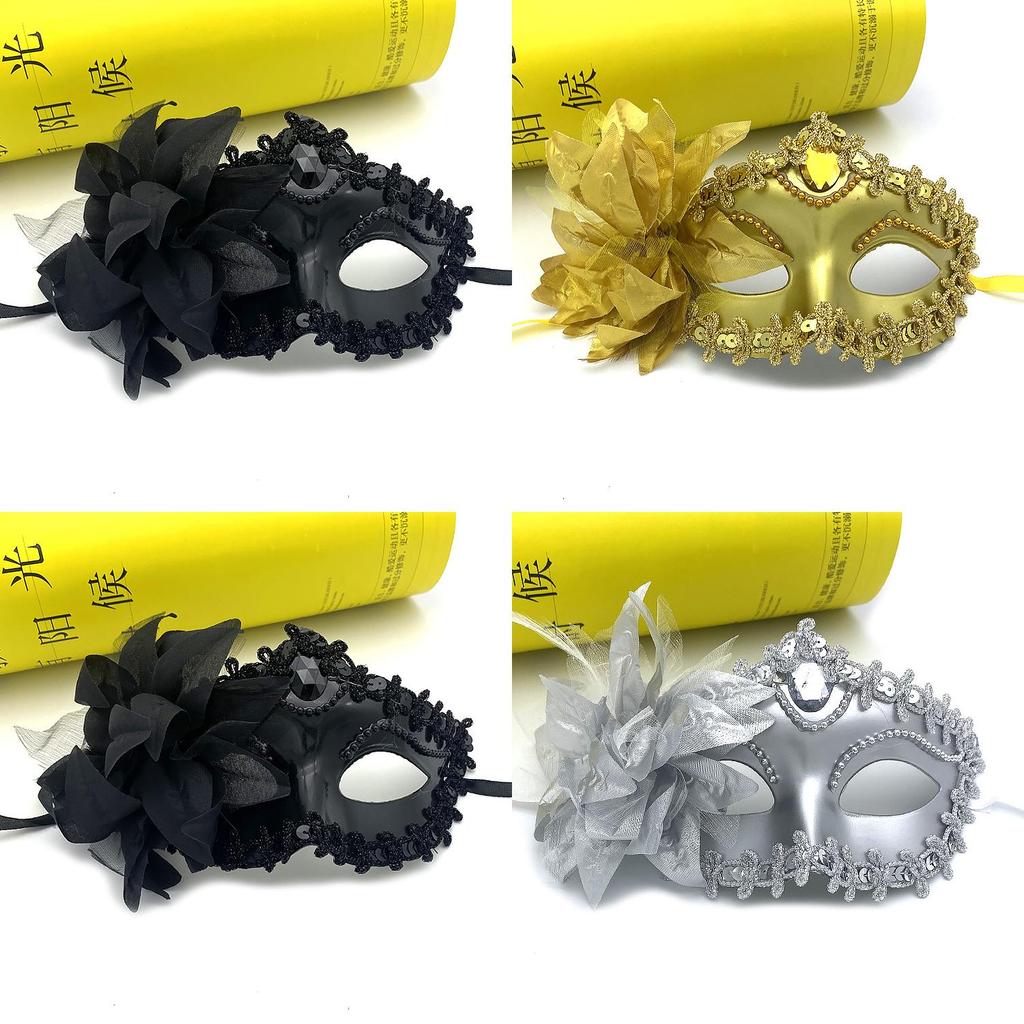 Halloween Costume Mask With Flower Decoration For Children And Adults Party Wear