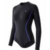 Fashionable Simple Slimming Quick-Dry Breathable Long Sleeve Triangle One-Piece Swimsuit Women Swimwear S1026038
