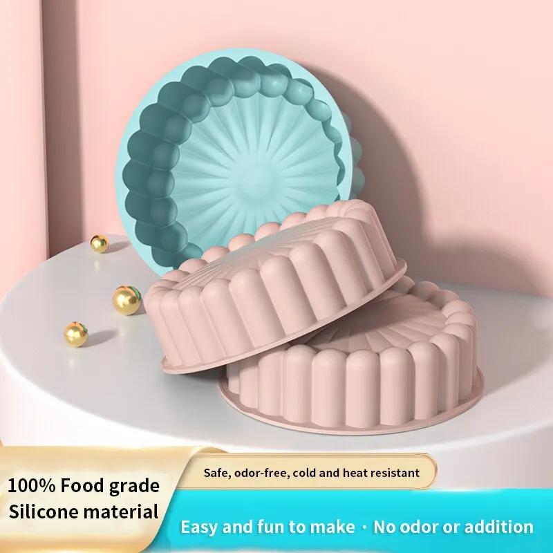 Silicone sunflower outline cake mold Cake Pan  High Temperature Resistant DIY Mafen cup Baking Mold horseshoe cake grinding tool