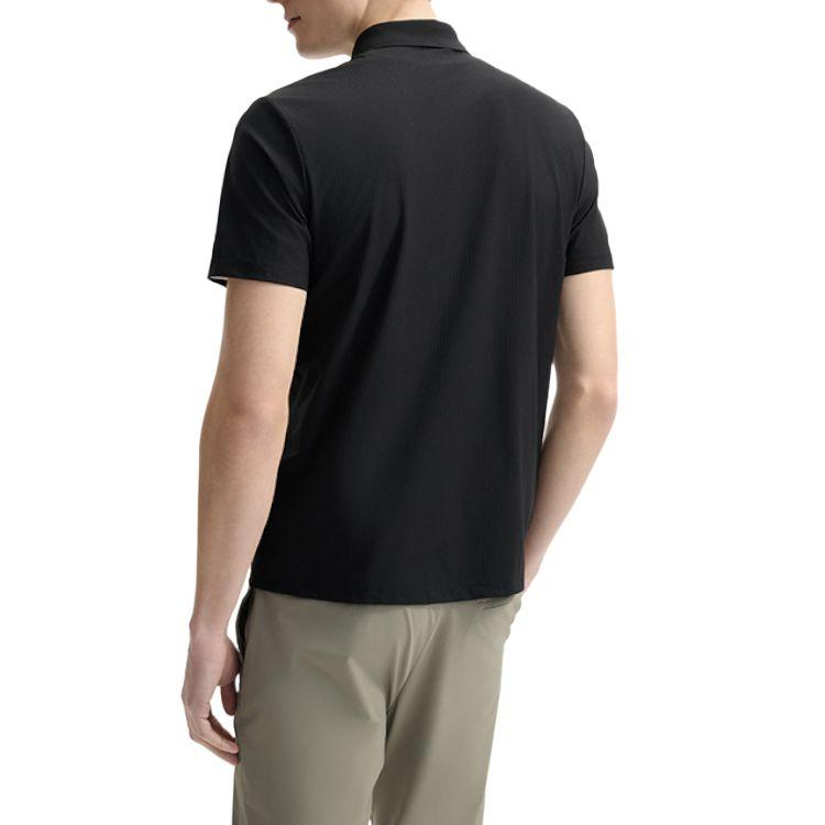 Fila White Cool Breathable Soft Comfortable Business Casual Versatile Simple Short Sleeve Polo Shirt Men Polo Shirts Black F11M523123F-BK