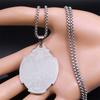 Archangel St.Michael Medal Necklace Stainless Steel Guardian Bible Angel Saint Michael Pray for Us Necklace Jewelry collar N8451