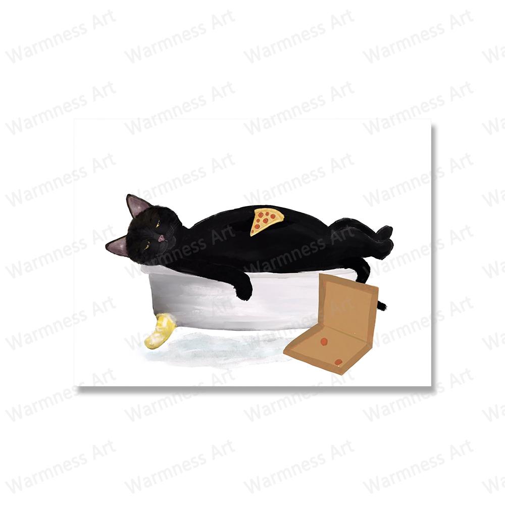 Schwarze Katze, Verbrecherfoto, Wandkunst, Leinwand, Poster, Orange Tabby, Wein trinkend, Drucke, Gemälde, Badezimmer, Zimmer, dekorative Toilettenbilder