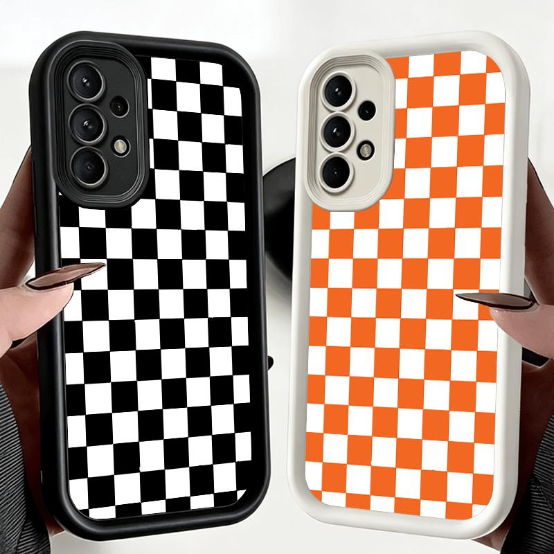 Phone Case for Samsung Galaxy A17 A16 A15 A14 A13 Retro Classic Chess Board Grid A56 A36 A26 A55 A35 A25 A54 A34 A24 A53 A33 A23