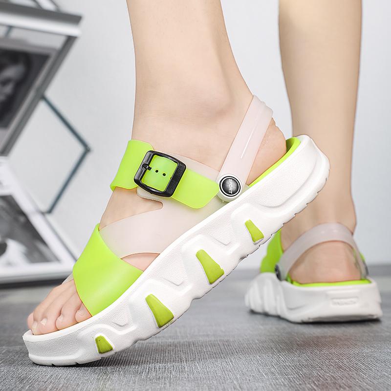 Hot Sale Fashion Men Summer Sandals 2025 Rubber Jelly Shoes Men Designer Slippers Flat Platform Sandals Men Sandalias Hombre
