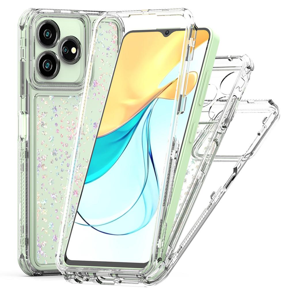 For ZTE Axon 50 Lite Case Precise Cutouts Acrylic TPU Clear Phone Cover with Laser-printed Film