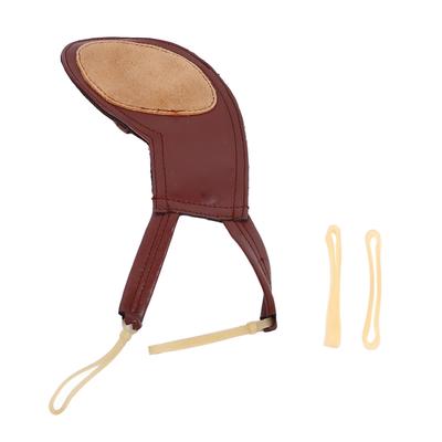 Spalliera per Violino Imbottitura Fatta a Mano Morbida Pelle di Pecora Copertura Mentoniera per Violino per Pratica Marrone 12 14