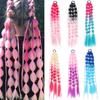 1Pcs Synthetic Wig Lantern Bubble Ponytail Multicolour Fake Braid  Girl Street Photo Modeling Lantern Long Braid