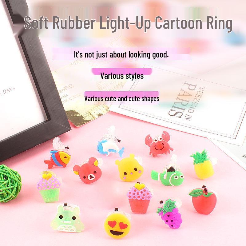 Luminous Cartoon Ring & Jewelry Set for Girls - Perfect Birthday Gift
