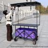 Adjustable Folding Carbon Steel Camping Table and Pushcart