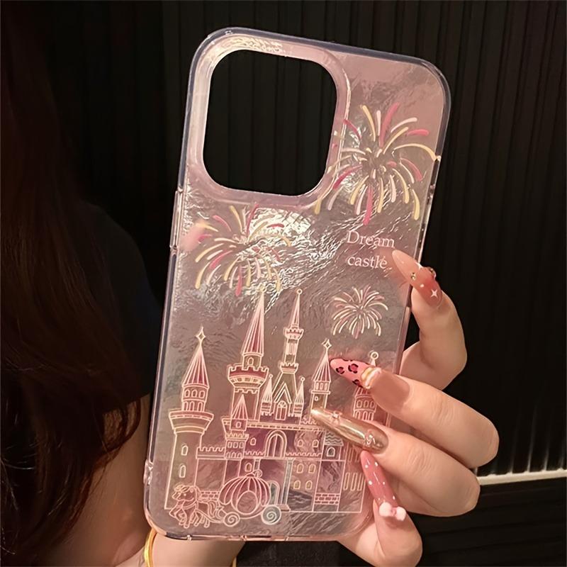 Pink Dream Castle Protective Funda Phone Case for  iPhone 17 Air 16 15 13 12 11 ProMax Pro Plus,Shockproof Lightweight Cover iphone 17 Pro
