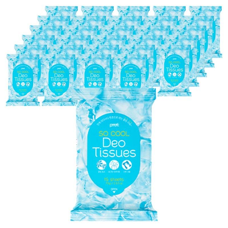 Pretti So Cool Deo Tissues, 48 Pcs, 15 Pcs