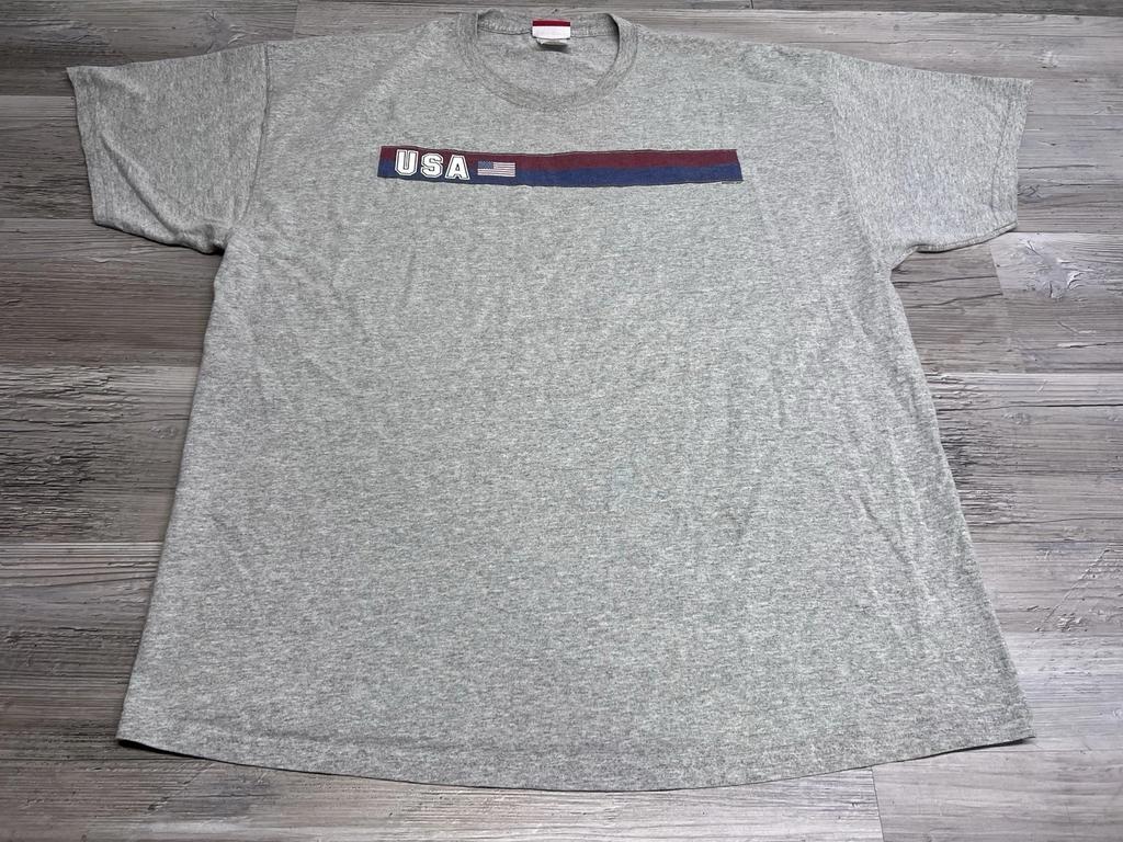 Vintage Y2K Patriotic American Flag USA T-Shirt Sun Faded Graphic Tee Sonoma XL