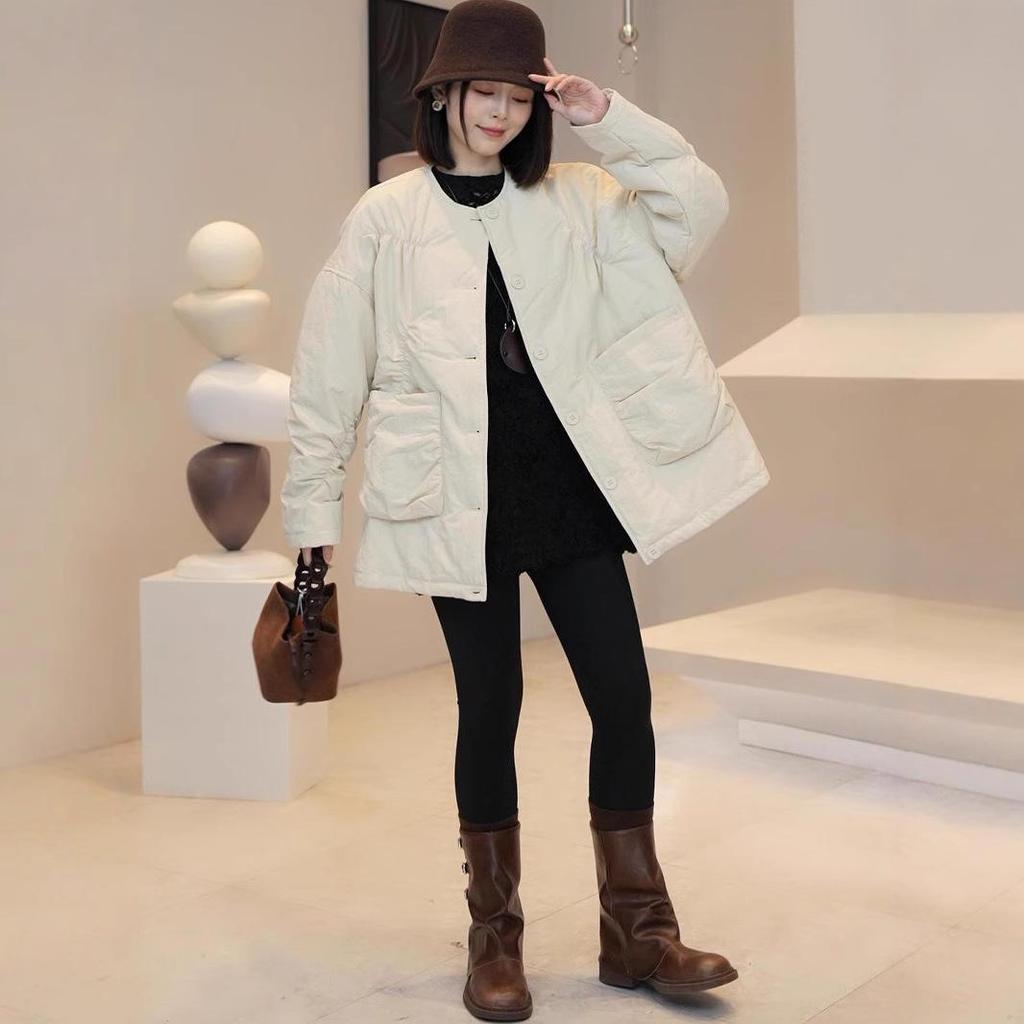 2024 Women's Casual Slimming Mid-Length Cotton Jacket—Lightweight, Warm, and Stylish for Autumn and Winter