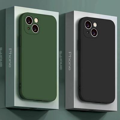 Hochwertige Flüssigsilikonhülle Für iPhone 16 15 14 13 12 11 Pro Max Hülle Weiche KameraSchutzhülle Für iPhone12 13 Mini