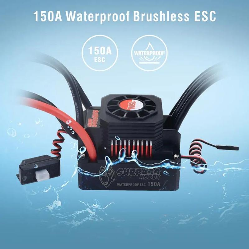 RC Waterproof Combo 4076 2000KV 2250KV Brushless Motor w/ 120A 150A Brushless ESC with S2000ML 20KG Servo for 1/8 RC Drift Car