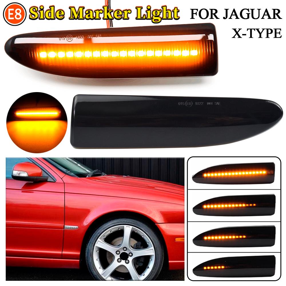 Side Marker Light Dynamic LED Turn Signal Flashing Indicator Blinker For Jaguar X-TYPE 2002 2003 2004 2005 2006 2007 2008