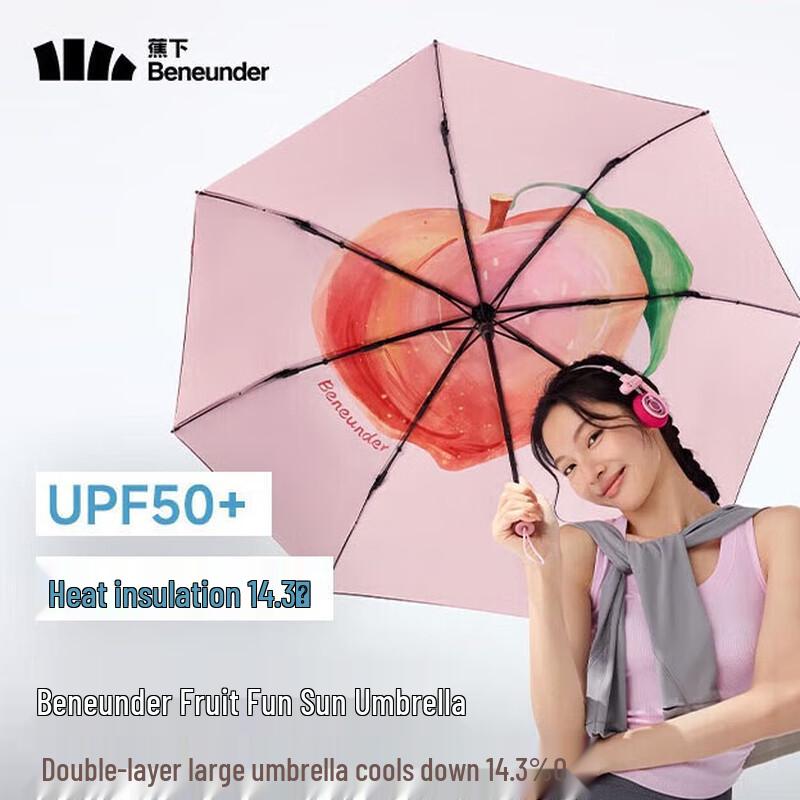 Beneath the Banana Anti-UV Three-Fold Umbrella