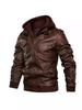 Youth Black Leather Jacket with Stand Collar and Zipper Welt Pockets, Hooded Winter Design, Straight Hem - In Stock