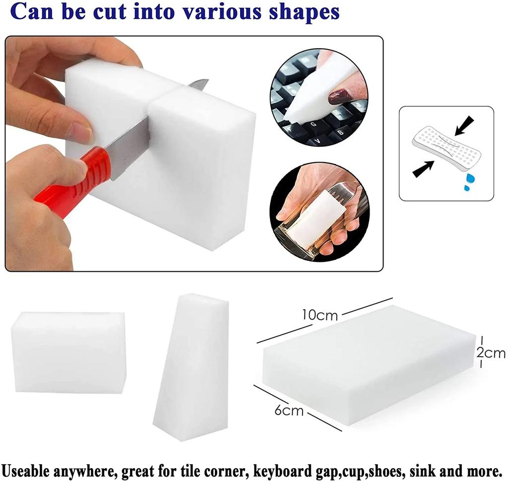 Magic Sponge Multi-functional Cleaning Eraser Melamine Sponge For Kitchen Bathroom Cleaning Accessories 100*60*20mm