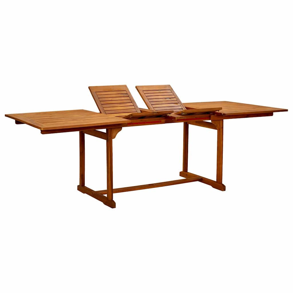 9 Piece Outdoor Dining Set Solid Acacia Wood Table and Textilene Chairs
