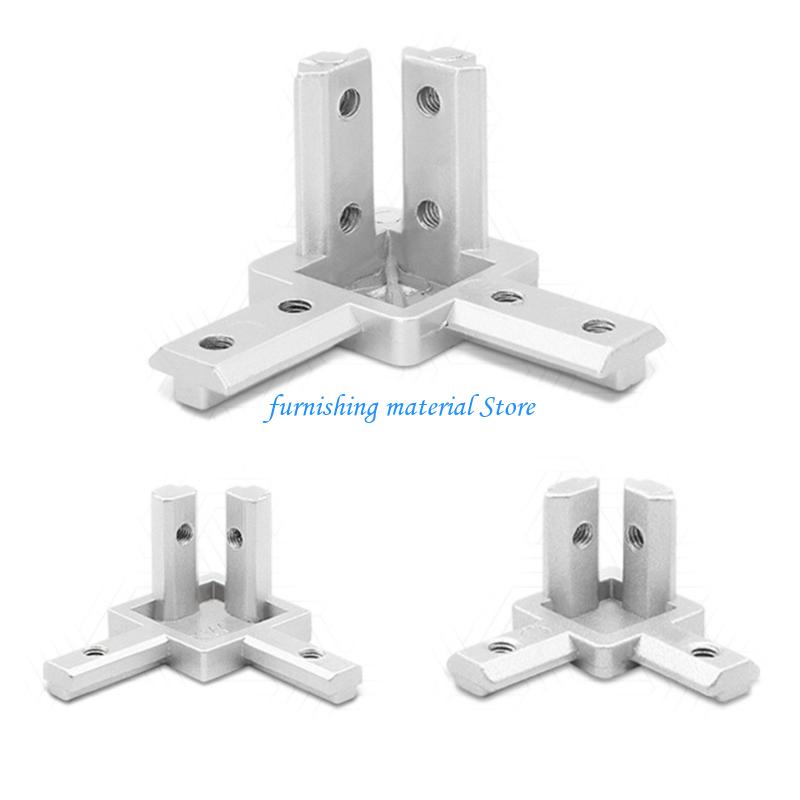 Y5GD 4 Pieces 3-Way End Corner Bracket Connector for Aluminum Extrusion 2020 3030 4040 Series Slot