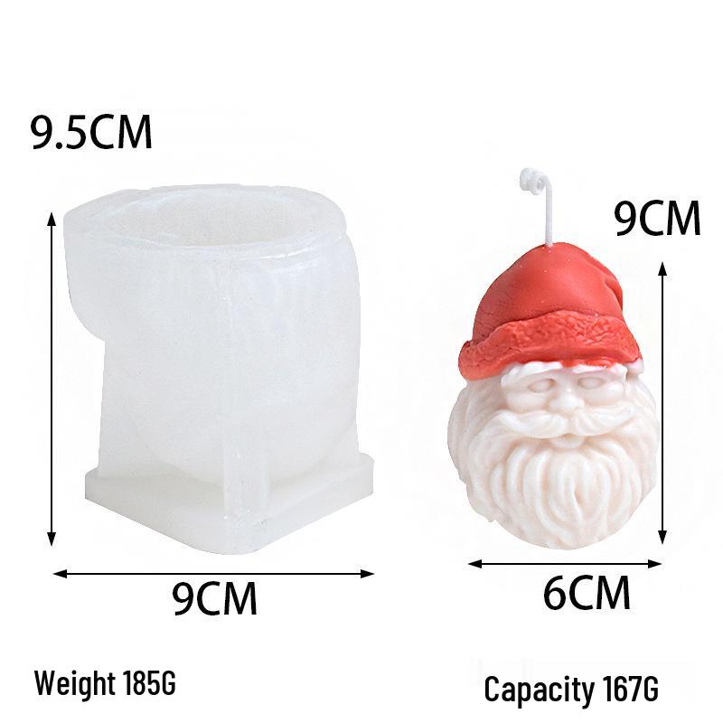 Christmas Silicone Mold for DIY Candle Making - Santa Claus, Tree, Snowman
