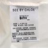 SEE BY CHLOE Logo Print Short Sleeve U Neck T-shirt 2 White Women Used