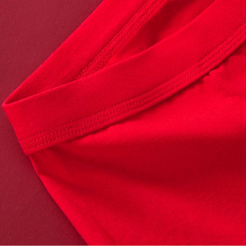 4Pcs Red Underwear Men's Boxers Briefs Cotton Undies Big Size Underpants L XL 2XL 3XL 4XL 5XL 6XL