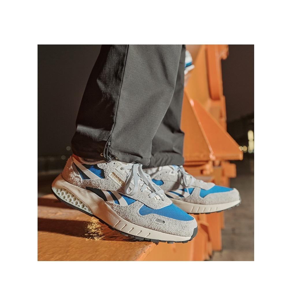 Reebok Classic Leather Hexalite Cushioning Low Top Running Shoes Unisex Sneaker Gray Blue 100074406