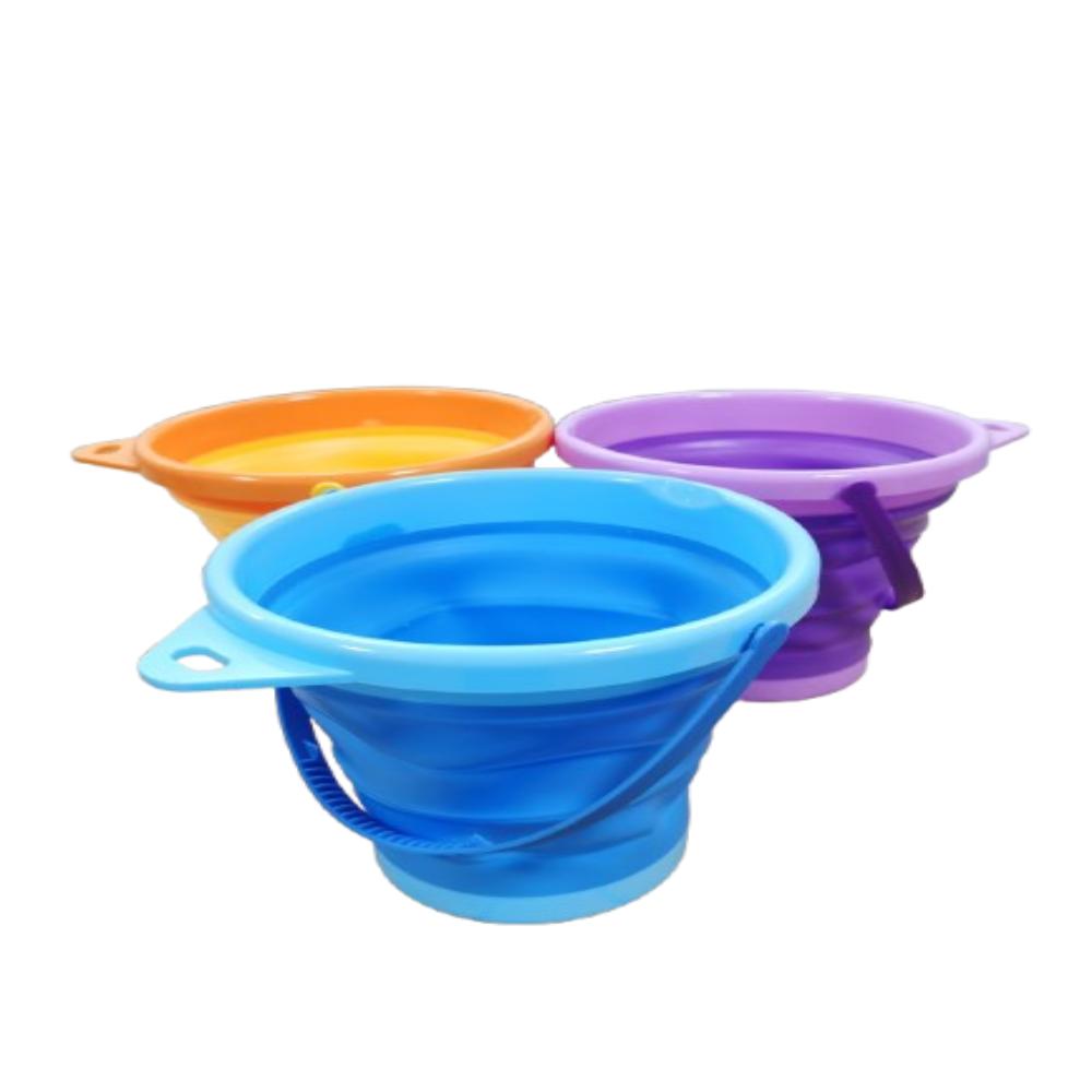 Portable Sandbox Toy Bucket Retractable Beach Collapsible Bucket Beach Folding Buckets  Kids Gifts