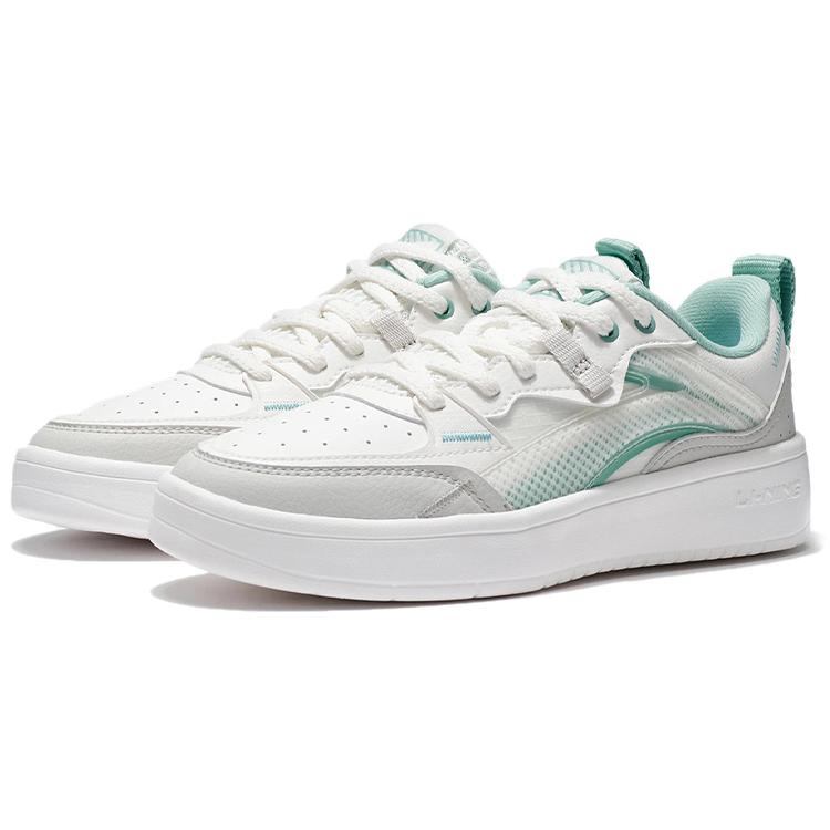 Li Ning Xuan Star Casual Low top Skateboard Shoes Women's White Gray AGCS086-4