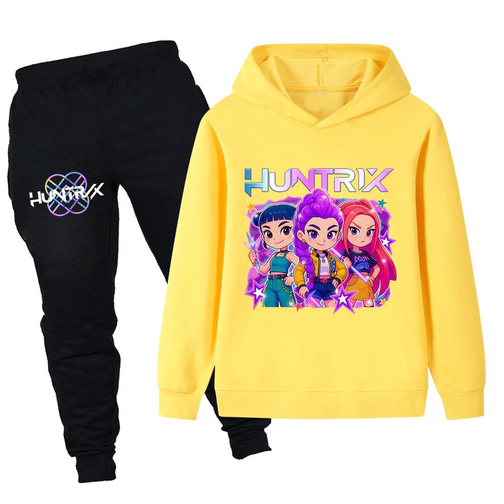 Barneklærsett Hot Selling Kpop Heksejakt Trykt Barne Hettegenser Genser Sett