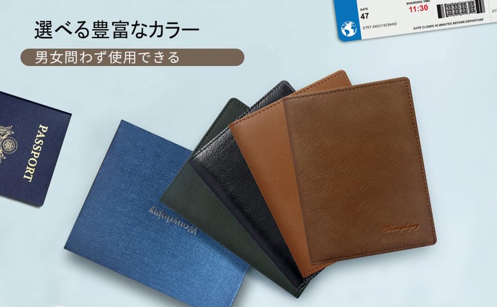 Genuine Leather Passport Travel Safe for International Passport Cover with Storage Pockets for Business Credit Airline and More [wonydojey] Case,